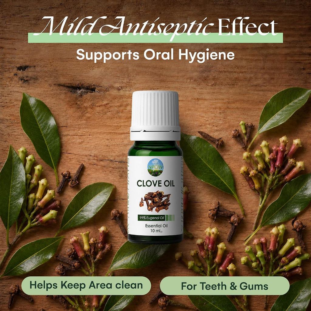 Clove Oil for Toothache Pain Relief for Adult – Oil of Cloves for Toothache Natural Dental Solution, Clove Bud Oils, Cloves Extract for Oral Care, Tooth Pain Relief and Dental Health - 10Ml