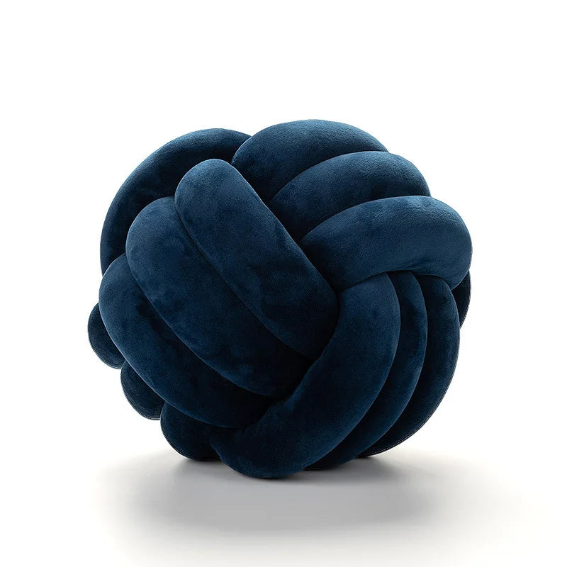 Lilac Decorative Throw Knot Pillow Ball for Home Chair Sofa Couch Bed Aesthetic round Velvet Knotted Pillow Cushion Gift