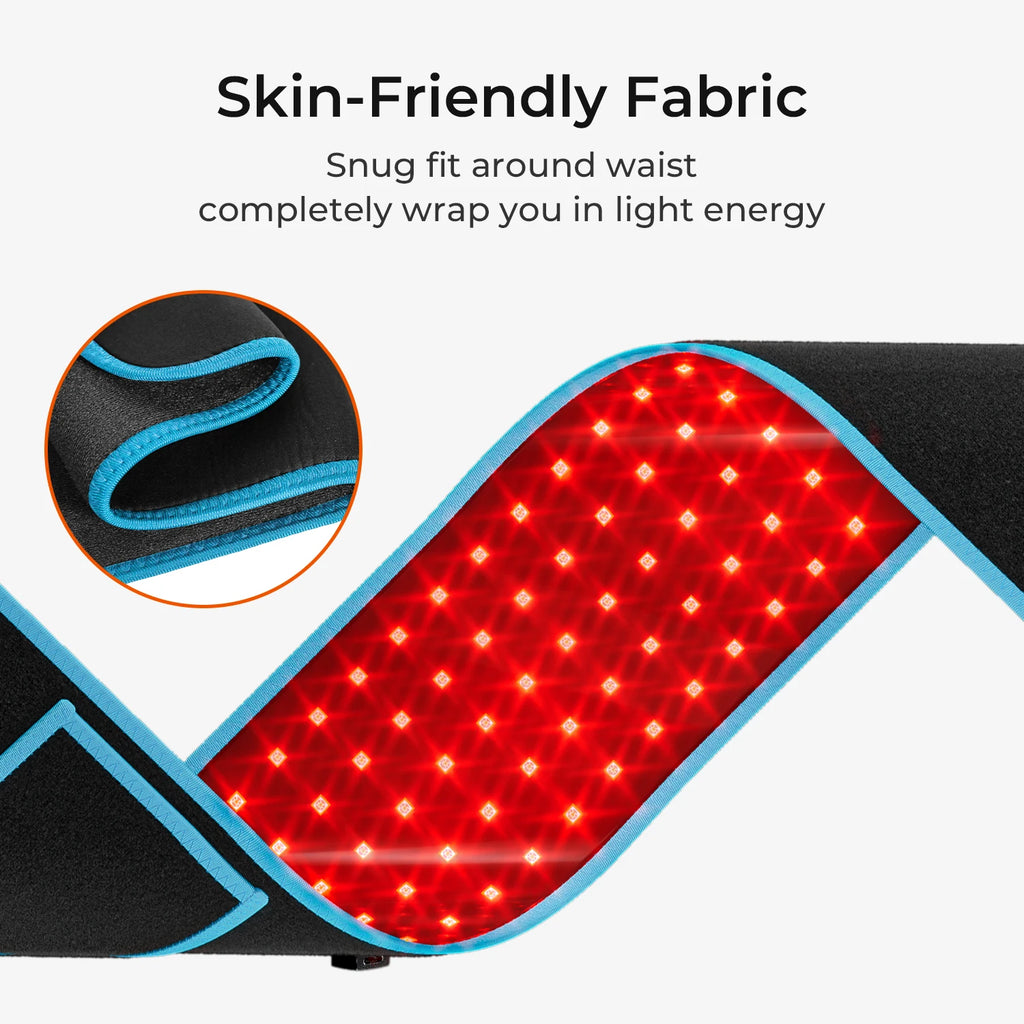 Red Light Health Care Belt 100 LED Infrared Lamp Red Light Therapy Massage Machine for Body Belt Back Waist Heating