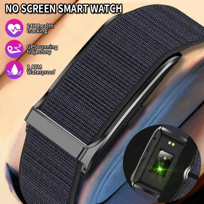 New No Screen Smart Watch Men'S Sports Outdoors Fitness Heart Rate Monitor 1ATM Waterproof New Smartwatch for Android IOS 2025