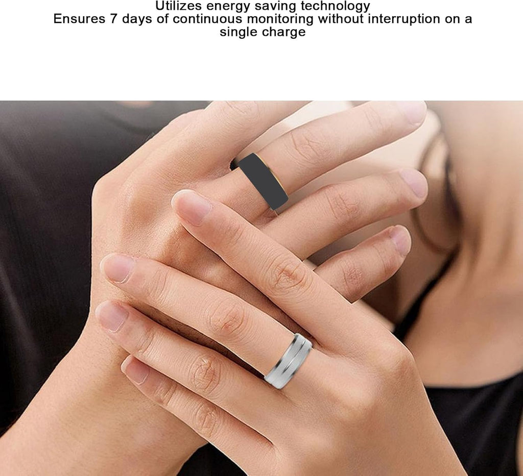 Smart Ring Health Tracker, Wearable Fitness Sleep Tracker for Men Women, 6 to 7 Day Battery Life, IP68 Waterproof, Bluetooth Connection, Size 11