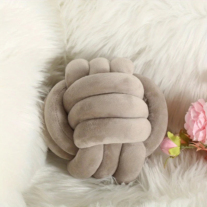1Pc Knot Pillow Ball round Throw Pillow Home Decor Cushion Decorative Aesthetic Handmade Throw Pillow for Living Room Bed
