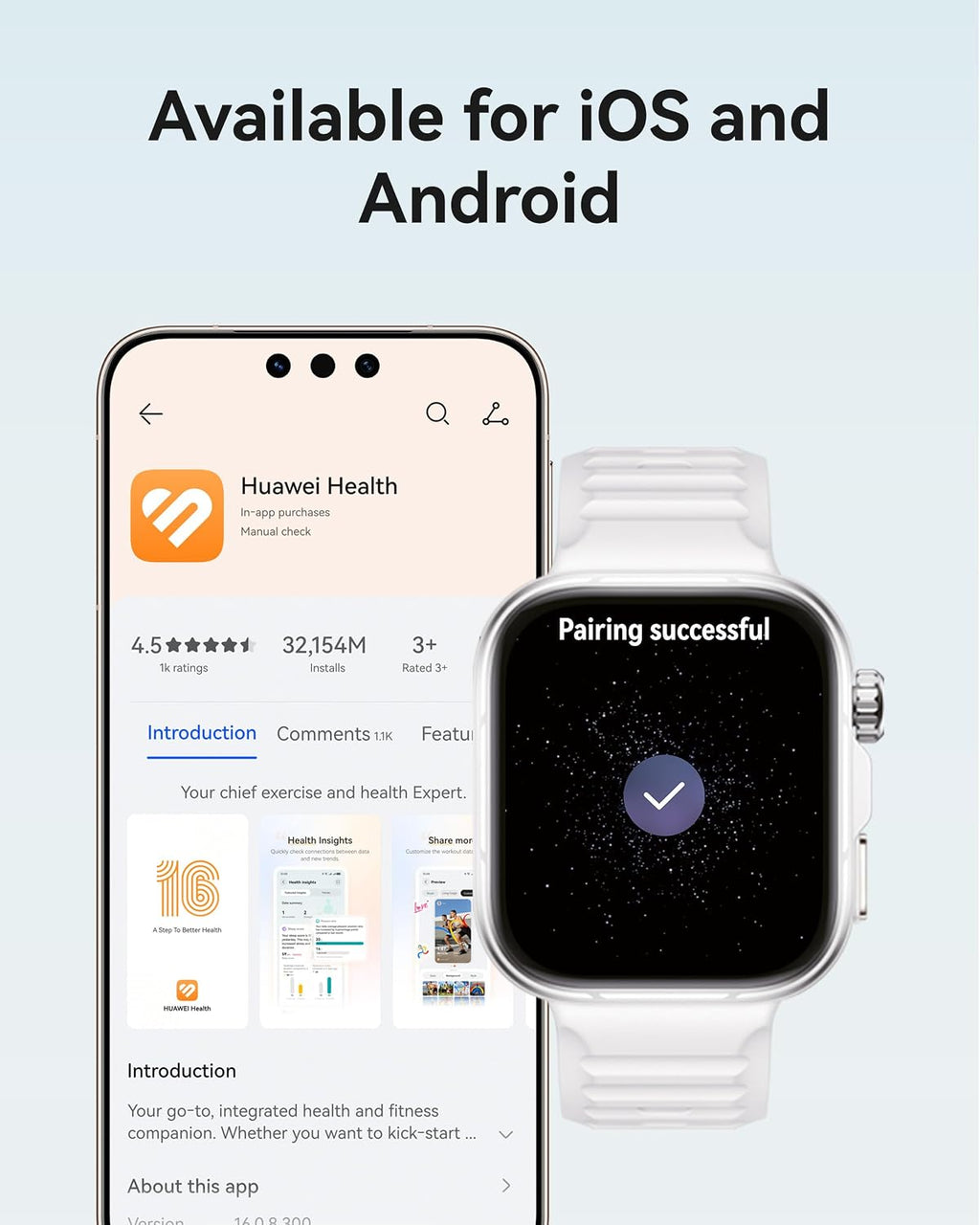 HUAWEI WATCH FIT 5 Pro Smart Watch Black + Freebuds SE 4 ANC White