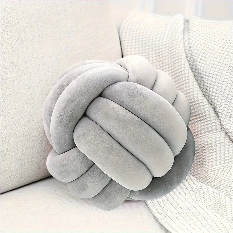 1Pc Knot Pillow Ball round Throw Pillow Home Decor Cushion Decorative Aesthetic Handmade Throw Pillow for Living Room Bed