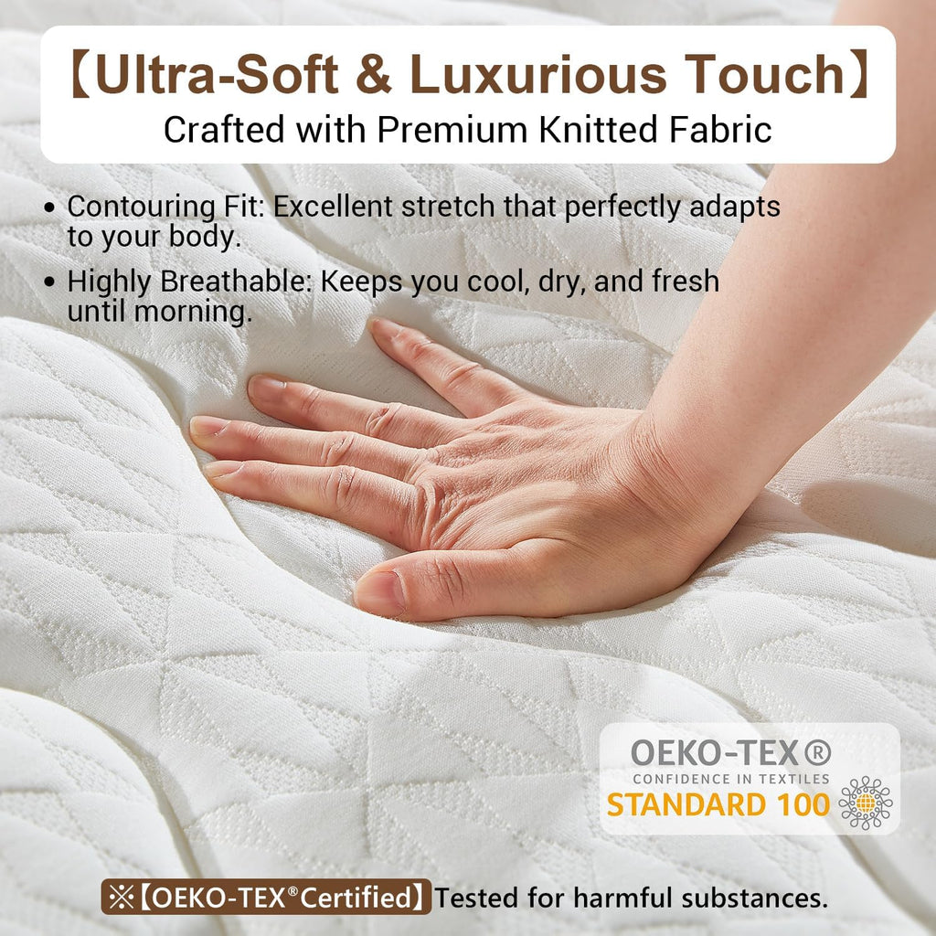 Orthopaedic Small Double Mattress 4FT for Back Pain Relief, 10.6 Inch Hybrid 7-Zone Pocket Sprung Mattress with Cooling Gel Memory Foam & Breathable Knitted Cover, Medium Firm, 120X190X27Cm