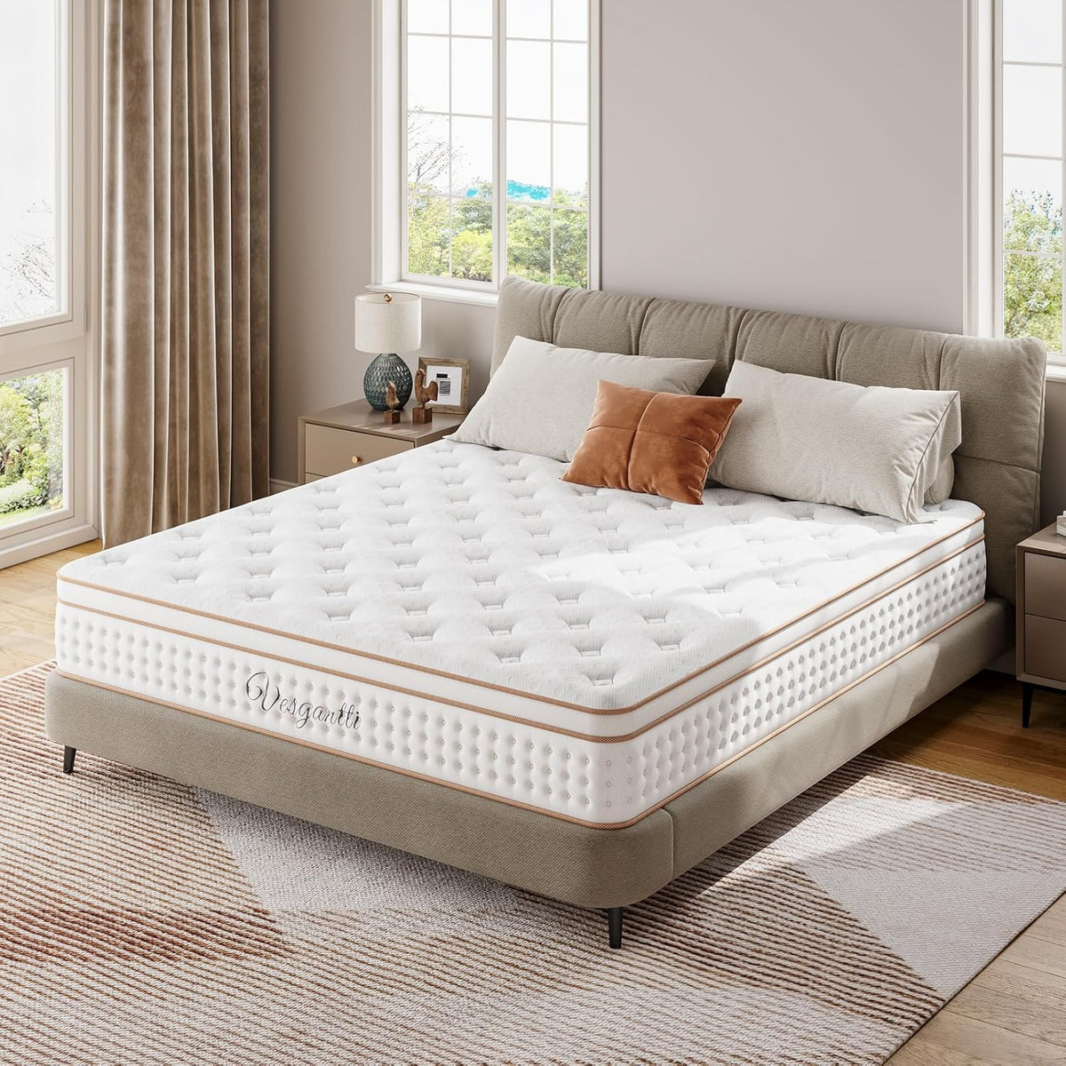 Mattress with Memory Foam Top 5FT UK King Mattress 150X200Cm