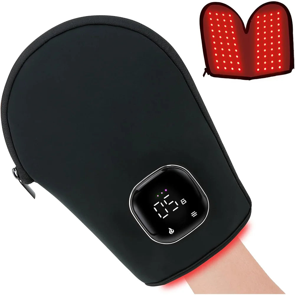 Red Light Therapy for Hand Pain Relief with 660Nm Red & 850Nm Infrared Light,Rechargeable LED near Infrared Light Therapy Glove