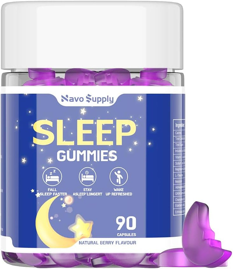 Gummies for Sleep Support & Mood Enhancement Sleep Gummies | Natural Berry Flavor Sleep Aid Supplement (90 Gummy)